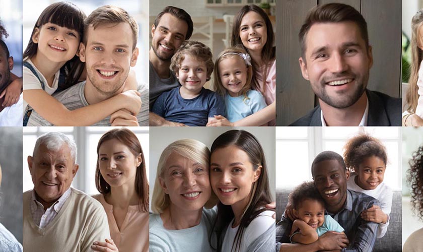 Groups of diverse people Groups of diverse people