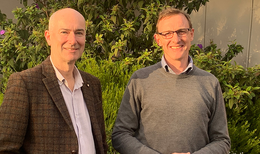 Cameron Oxley Board Chair with Nick Shaw the outgoing CEO Cameron Oxley Board Chair with Nick Shaw the outgoing CEO